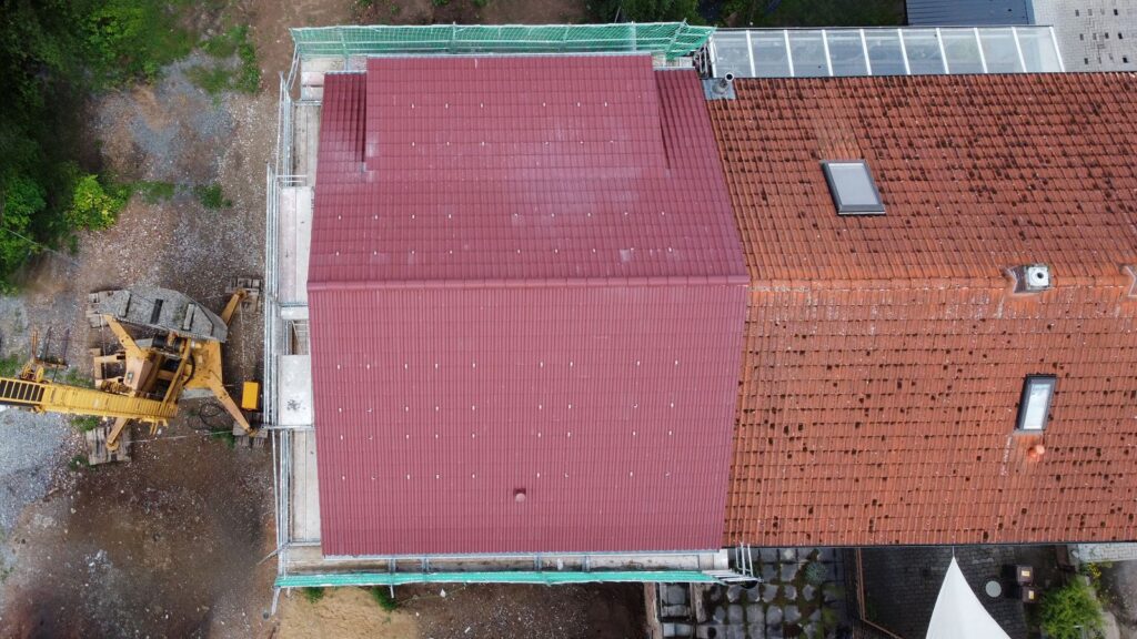 Neubau Doppelhaushälfte mit Satteldach – Zimmerei & Holzbau Seitz im Spessart