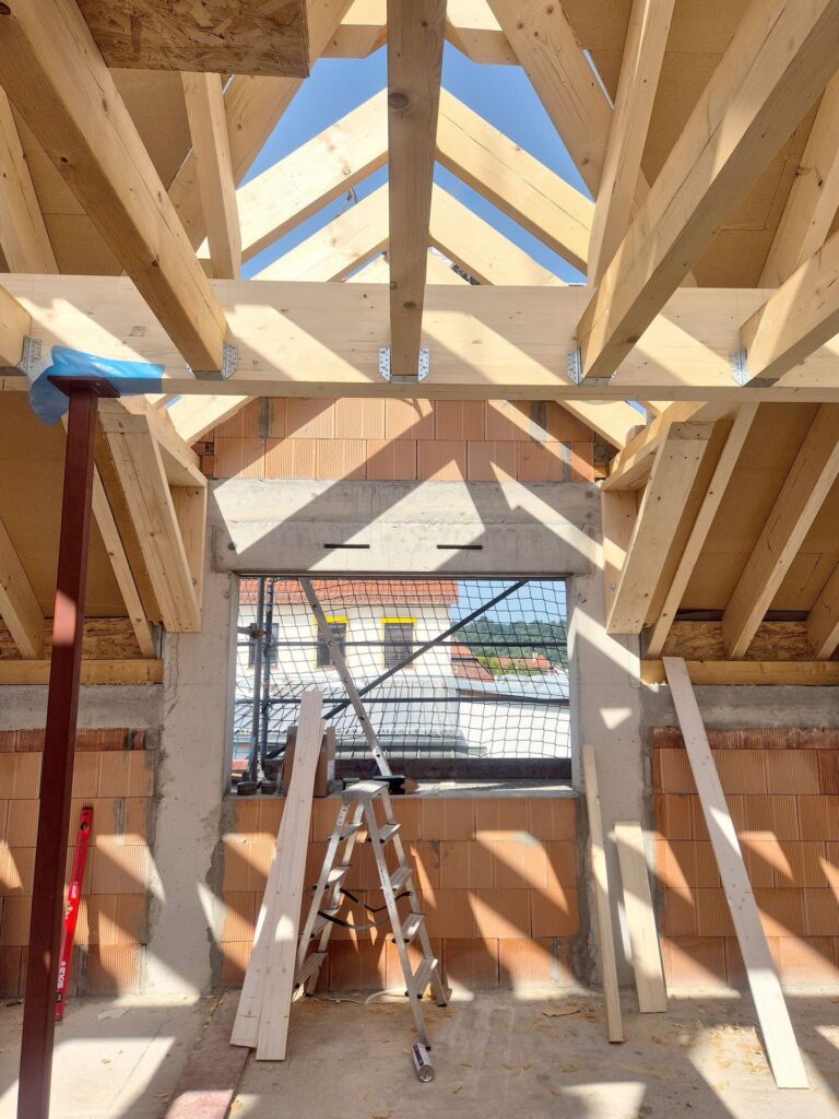 Neubau Doppelhaushälften mit Satteldachgauben – Zimmerei & Holzbau Seitz im Spessart